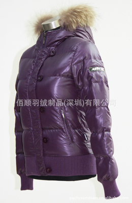 【制衣工廠生產(chǎn)批發(fā)供應外貿(mào)服裝連帽毛條防水防寒保暖女裝羽絨服81】價格,廠家,圖片,服裝加工,佰順羽絨制品(深圳)-